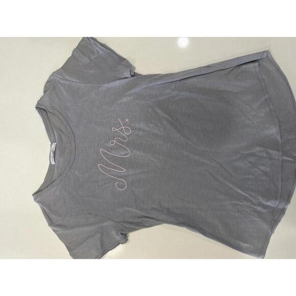 Tops - Ever Ellis Gray 'Mrs.' Embroidered Short Sleeve T-Shirt